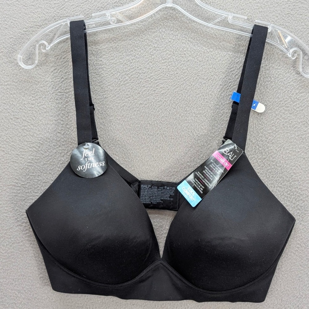 Bali ComfortFlex Full Coverage Bra Womens Size XL/XG Black Soft DF3460 NEW‎